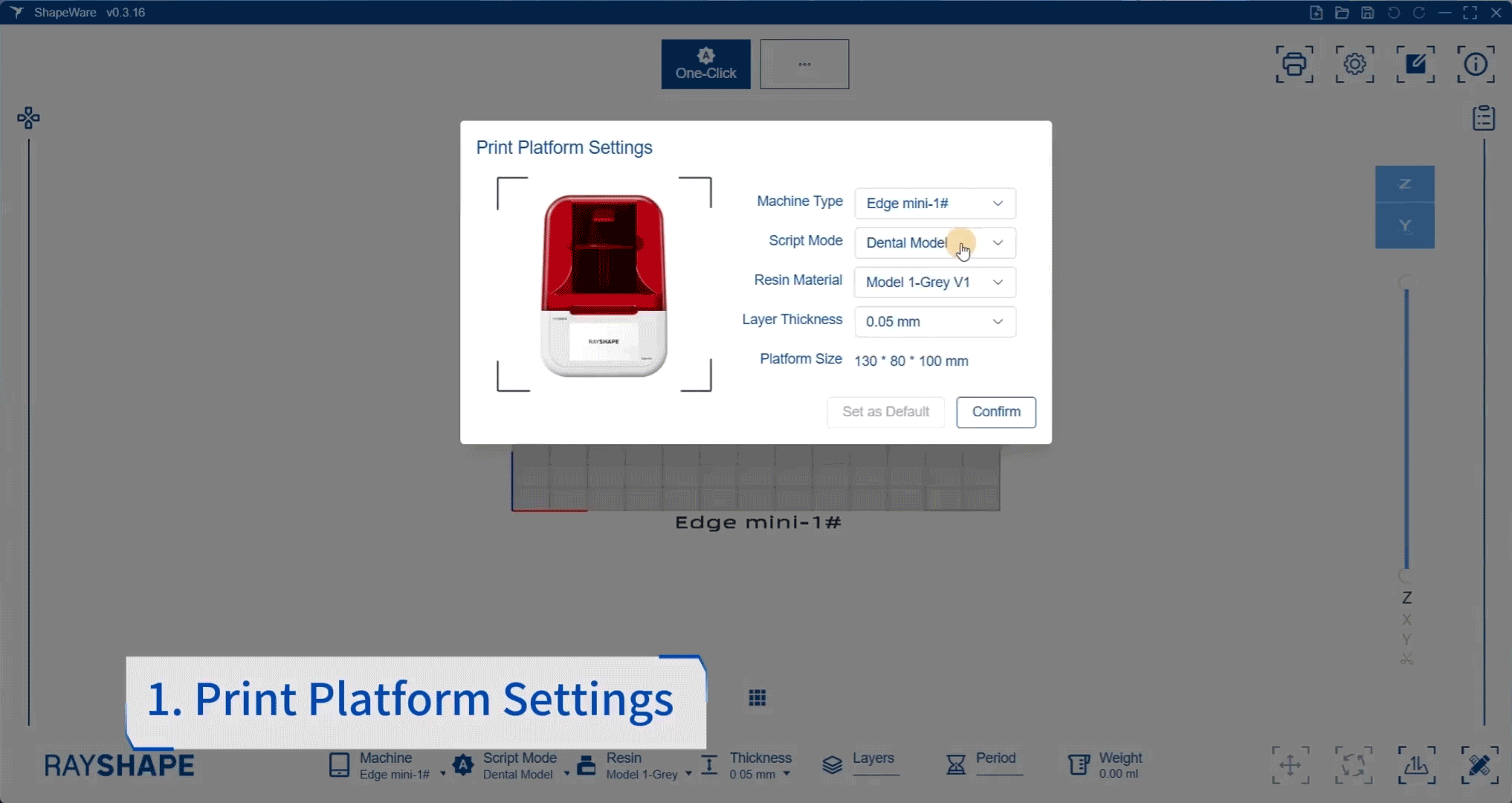 Временная корона в один клик