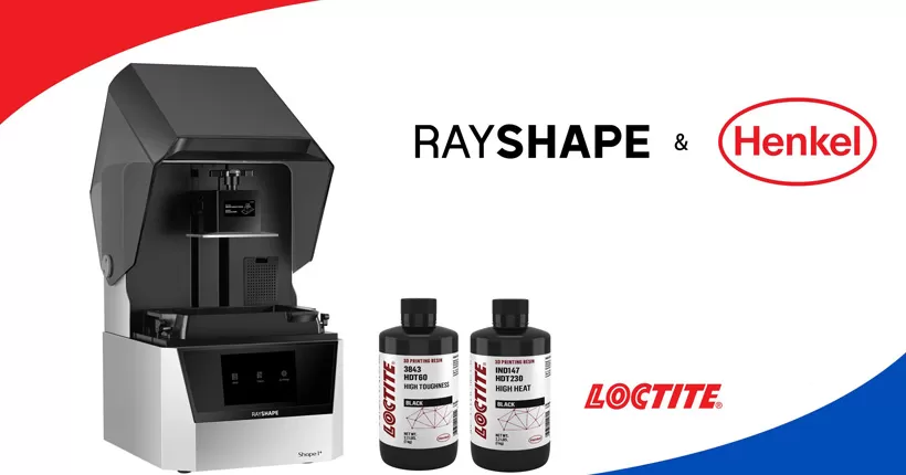 Henkel и RAYSHAPE объявили о партнерстве и проверке смол для 3D-печати LOCTITE на решении для 3D-печати Shape 1