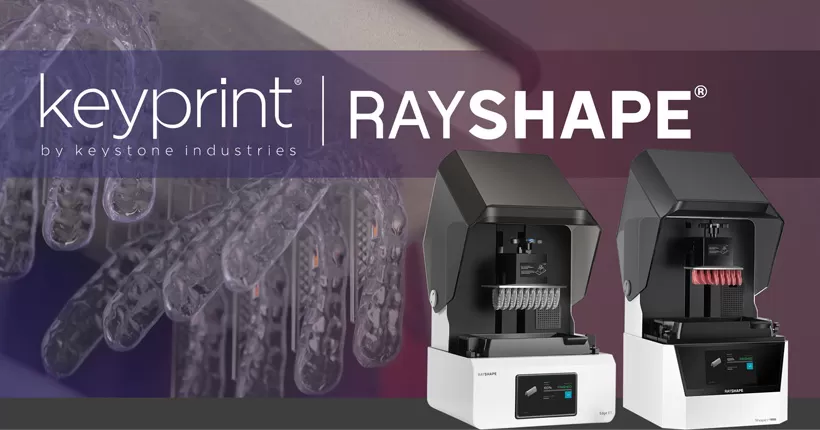 Keystone Industries и RAYSHAPE объявляют о партнерстве, проверке смол KeyPrint 3D на серии RAYSHAPE Shape 1 и Edge E1